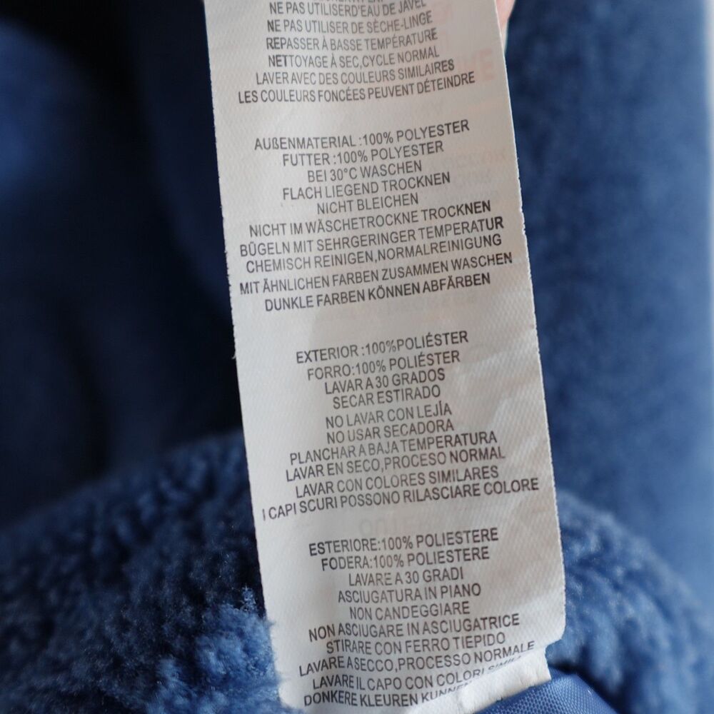 Pretty Little Thing Zip Up Jacket Women's Size 8 Blue Collared Fall Comfy School - Picture 11 of 15